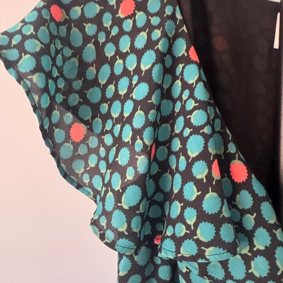 Anthropologie HD in Paris Asymmetrical Dress in Teal and Black - Picture 5 of 12